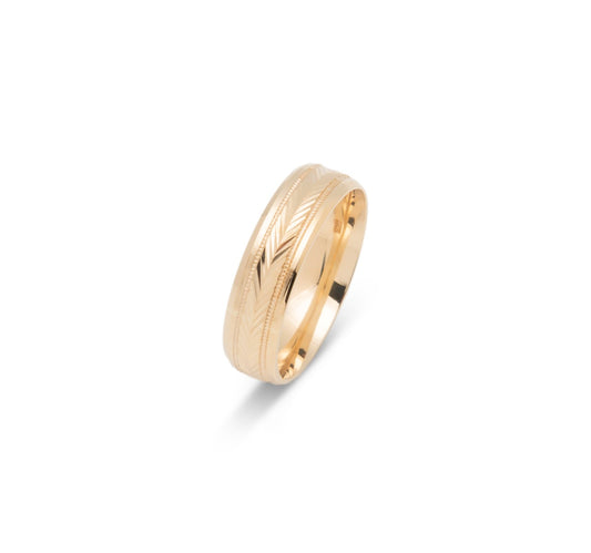 10K WEDDING BAND FANCY