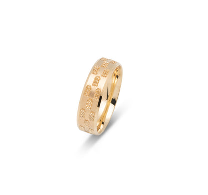 10K WEDDING BAND FANCY