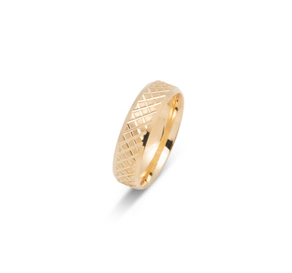 10K WEDDING BAND FANCY