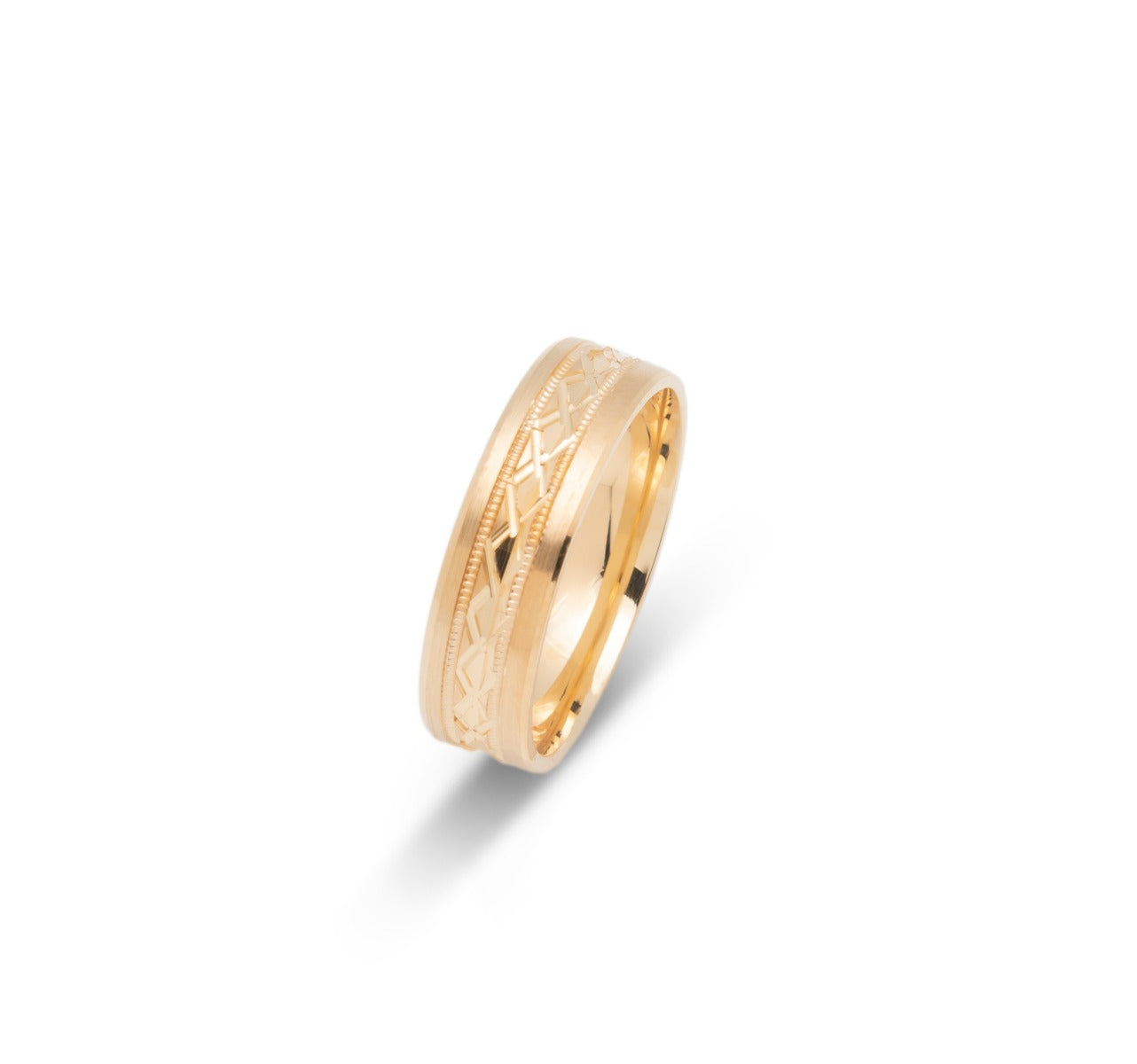 10K WEDDING BAND FANCY