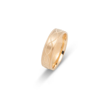 10K WEDDING BAND FANCY