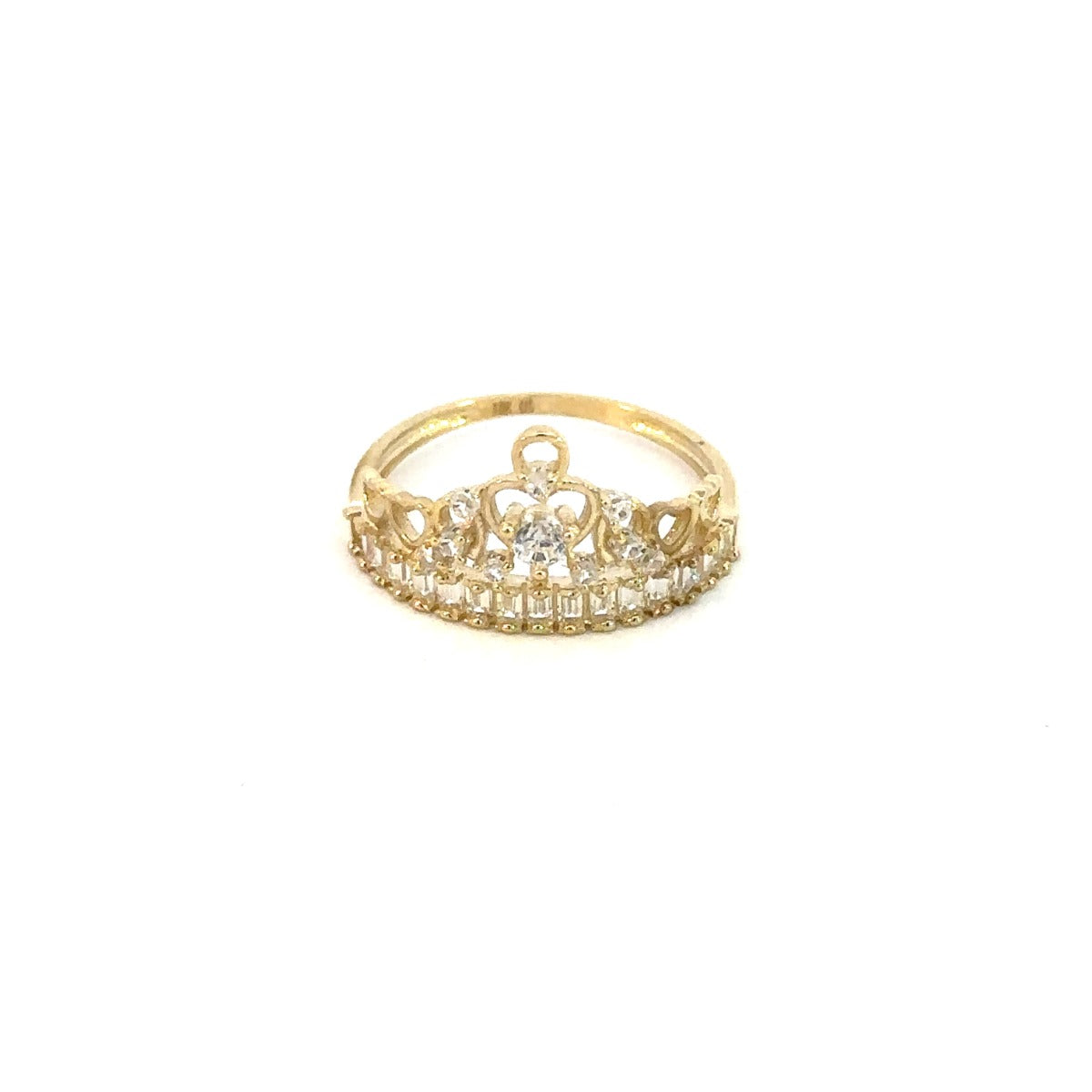 10KY CZ CROWN RING VUSKR-203