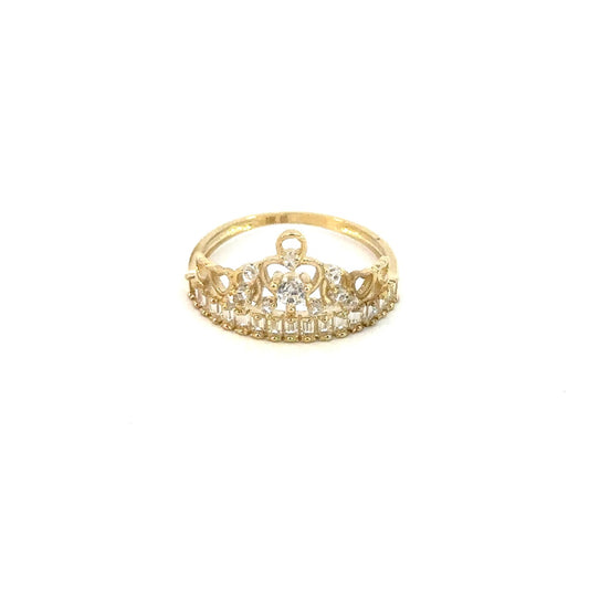 10KY CZ CROWN RING VUSKR-203
