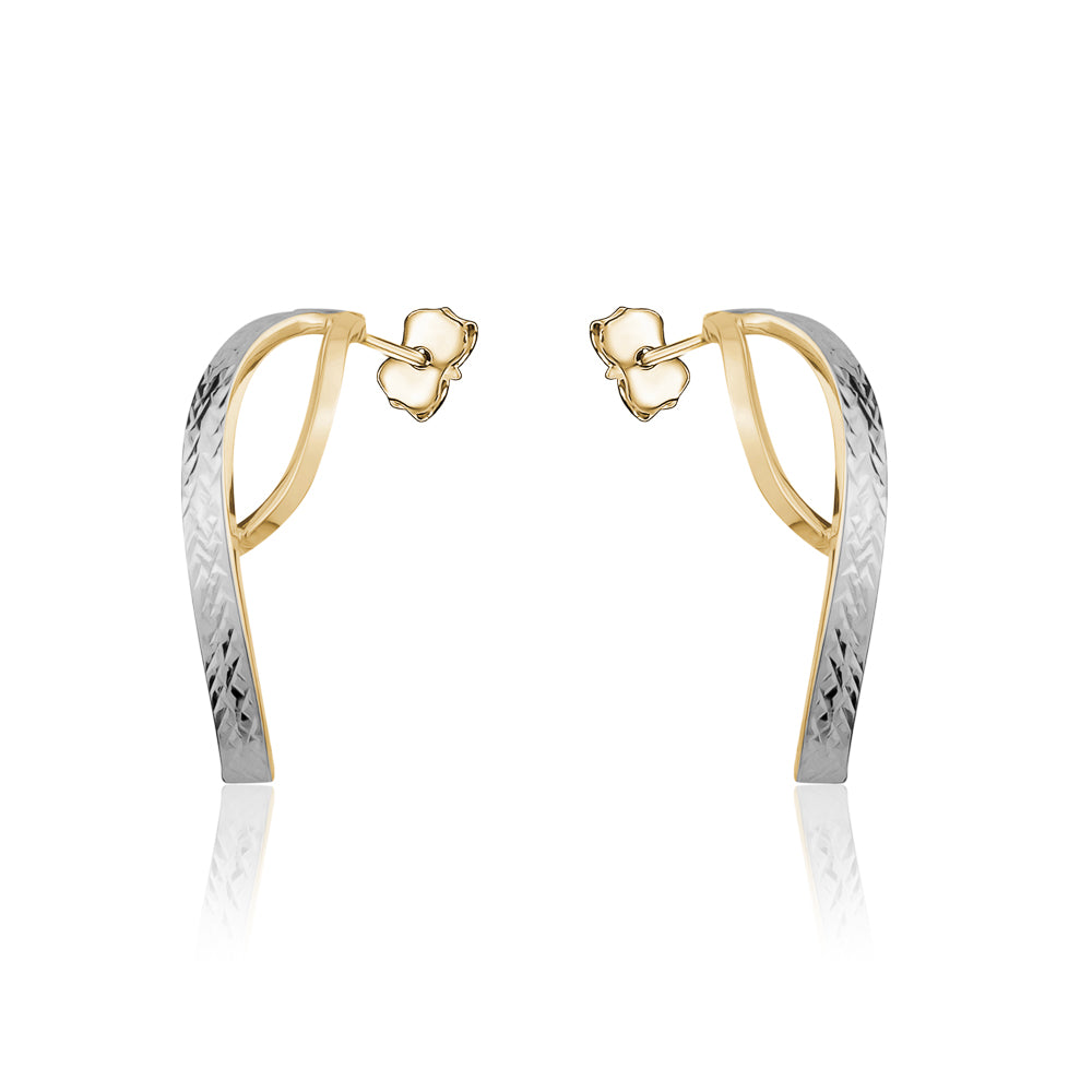 10KTT STUD DROP EARRING