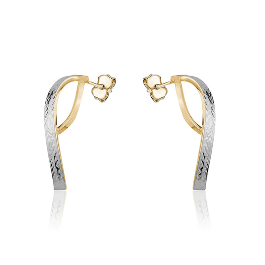 10KTT STUD DROP EARRING