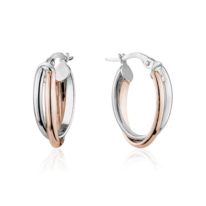 10KTT OVAL TWIST HOOP