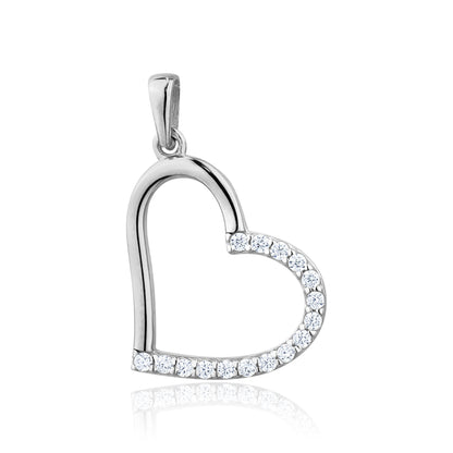 10KW SLANTED HEART CHARM