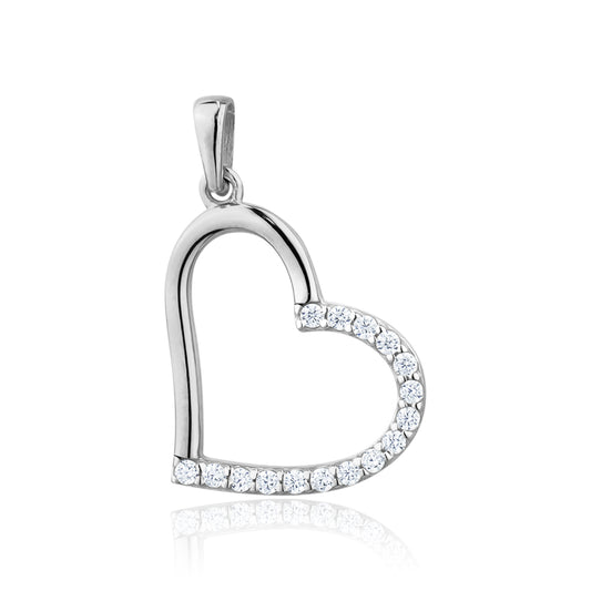 10KW SLANTED HEART CHARM