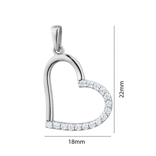 10KW SLANTED HEART CHARM