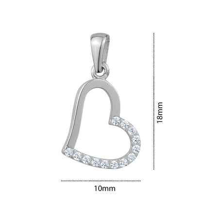 10KW CZ HEART CHARM Z-3133