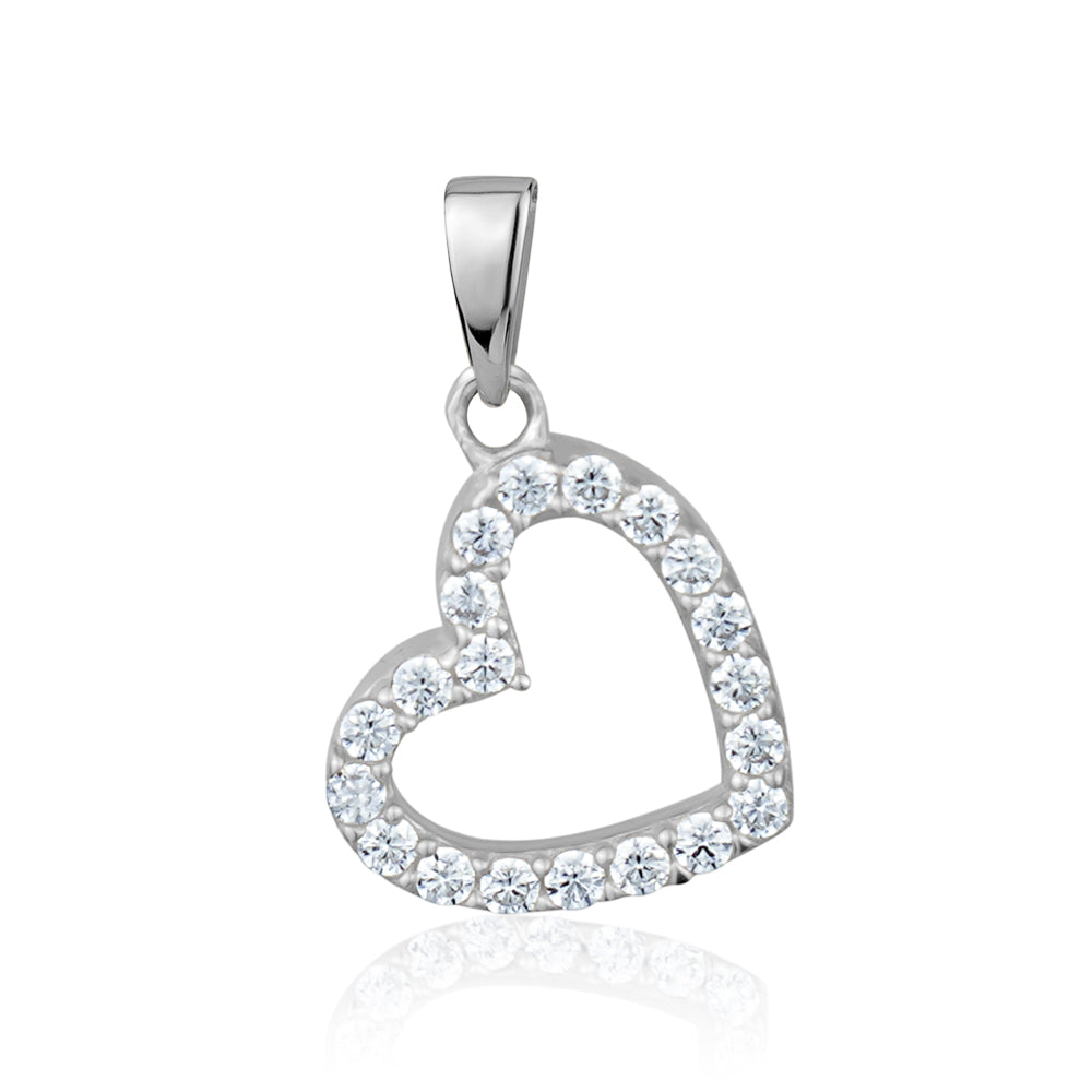 10KW  CZ HEART CHARM Z-3135