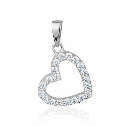 10KW  CZ HEART CHARM Z-3135