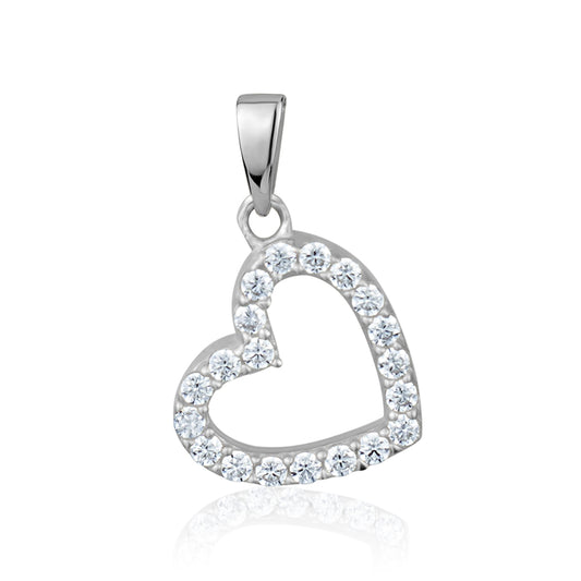 10KW  CZ HEART CHARM Z-3135