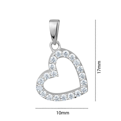 10KW  CZ HEART CHARM Z-3135