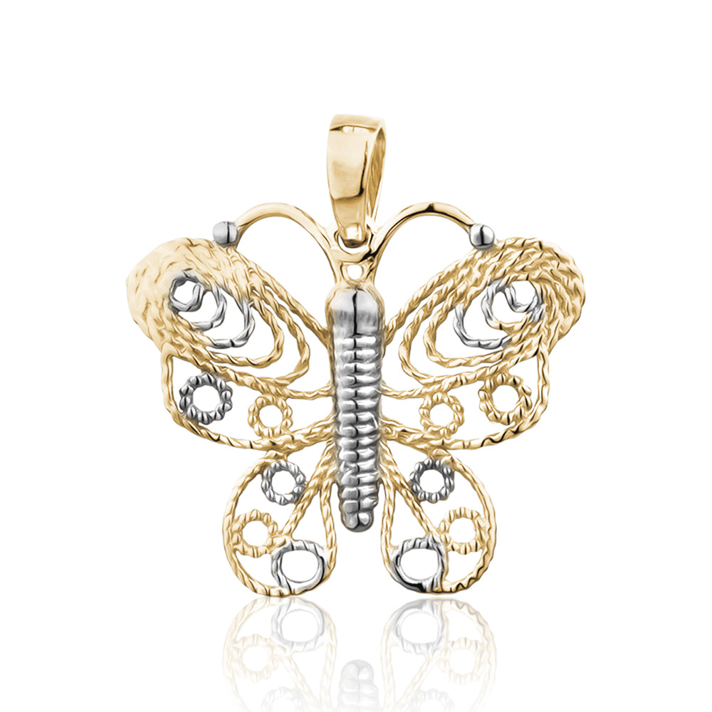 10K TT BUTTERFLY CHARM MEDIUM