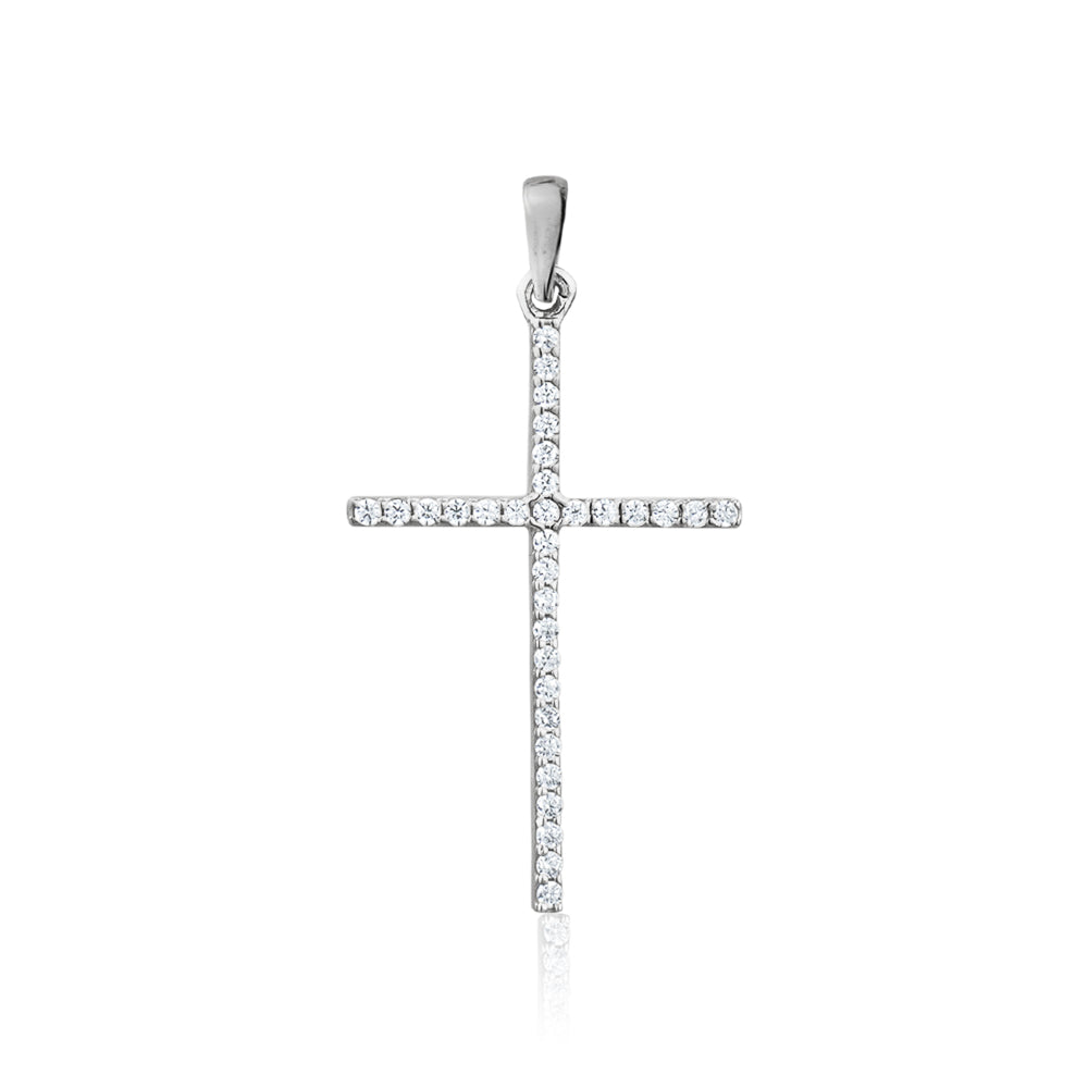 10KW CZ CROSS CHARM