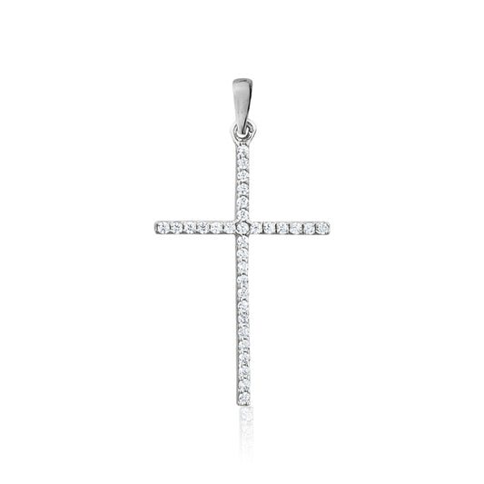 10KW CZ CROSS CHARM