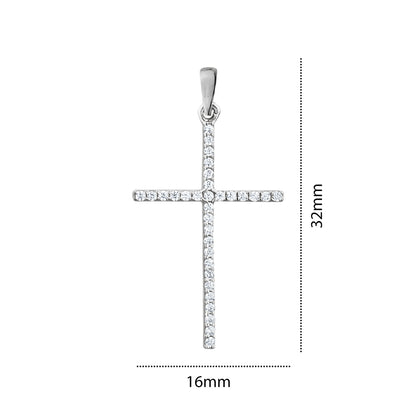 10KW CZ CROSS CHARM