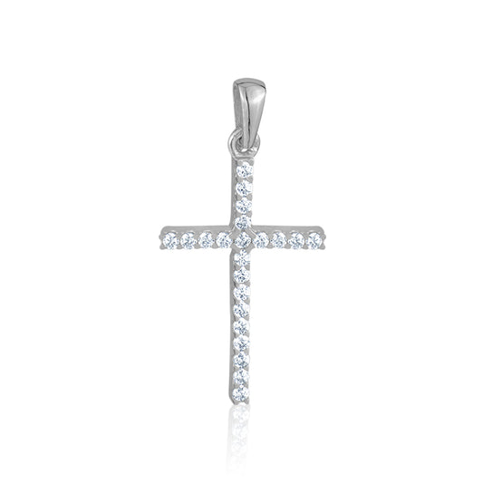 10KW CZ CROSS CHARM SMALL