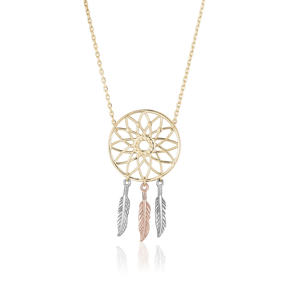 10k Tri Colour Dream Catcher Necklaces