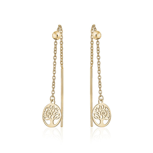 10K PULL THROUGH EARRING