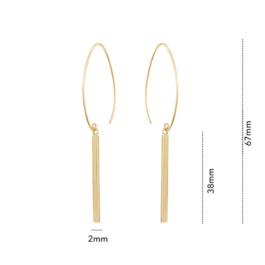 10KY DROP EARRING Z-5174