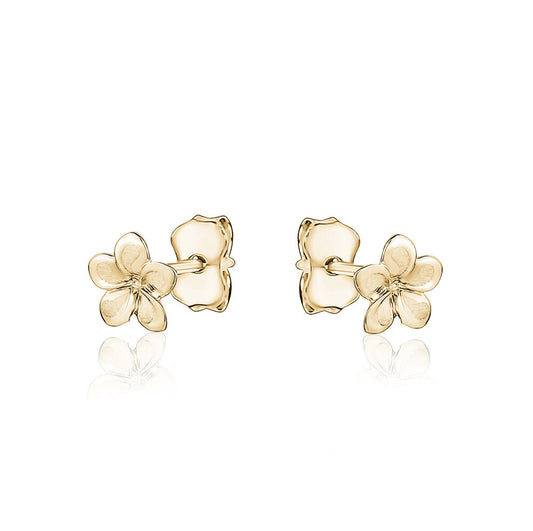 10k Yellow Gold Flower Studs