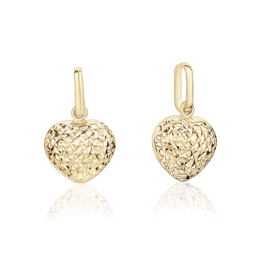 10K HEART CHARM