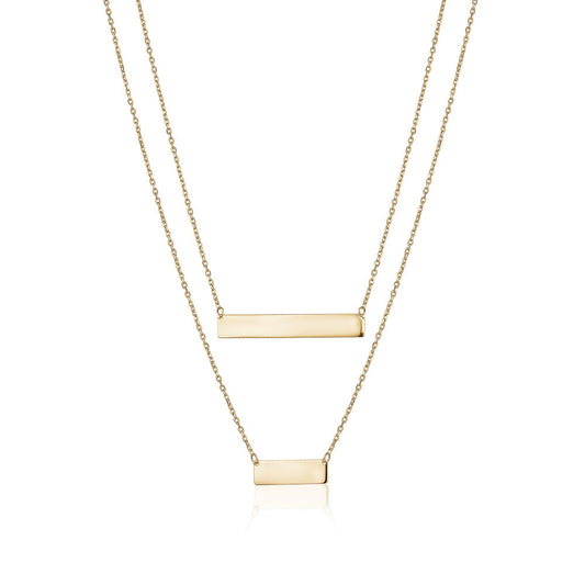 10K BAR NECKALCE