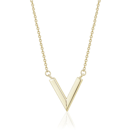 10k Yellow Gold "V" Necklace