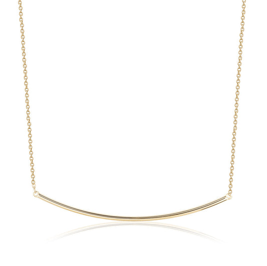 10k Yellow Gold Slanted Bar Necklaces