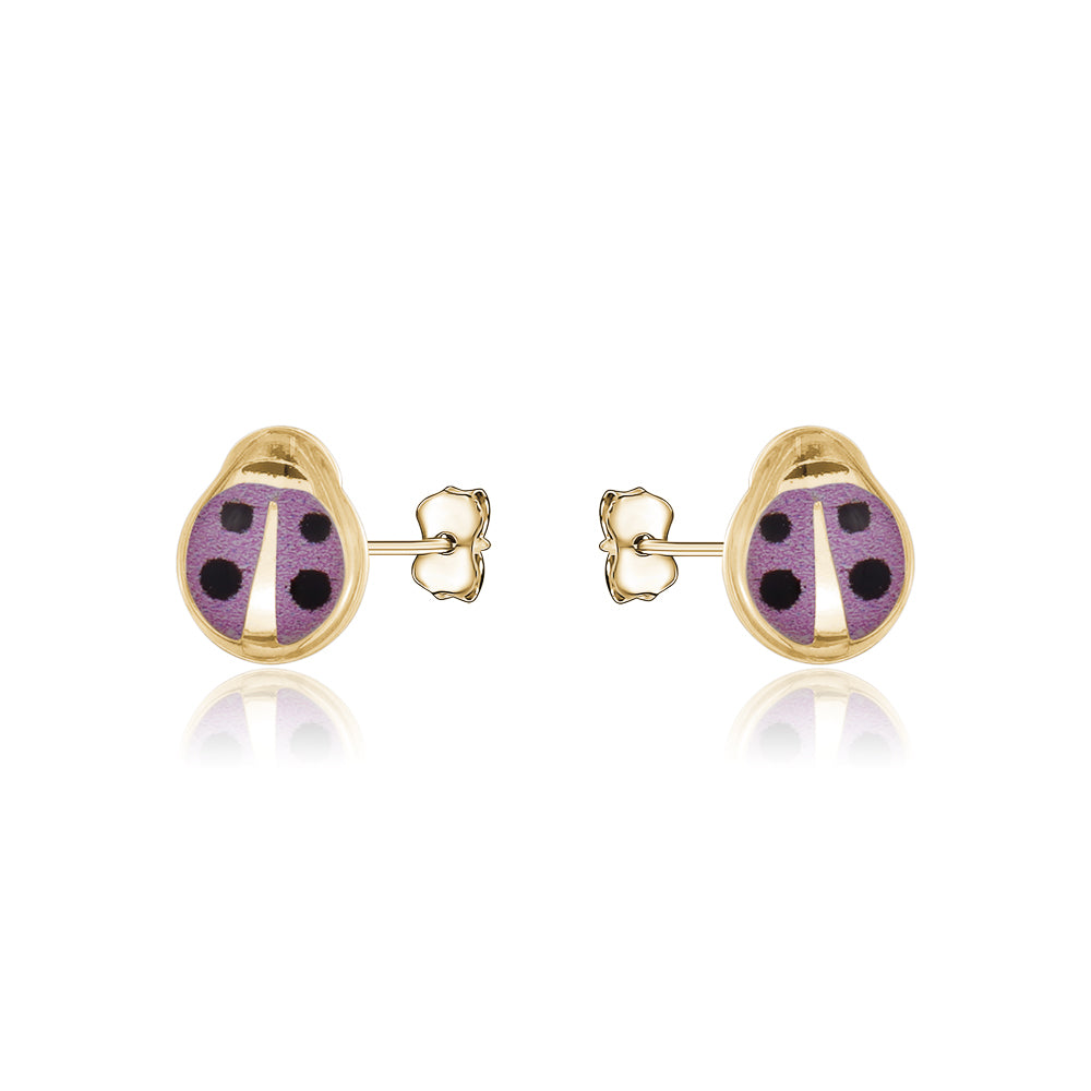 10K SMALL LADY BUG STUD