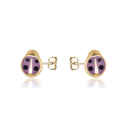 10K SMALL LADY BUG STUD
