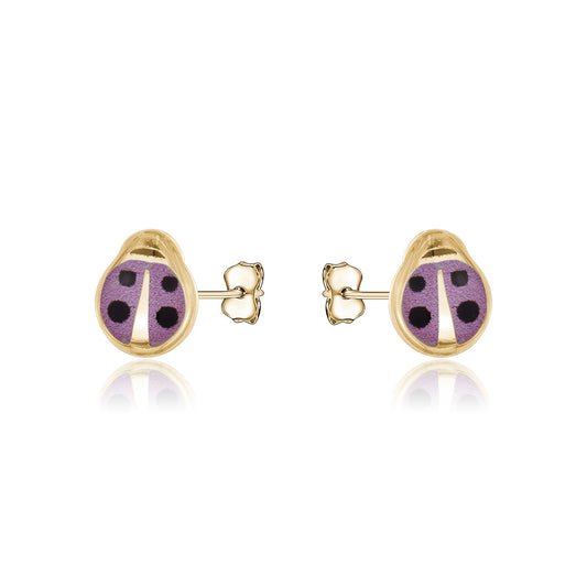 10K SMALL LADY BUG STUD