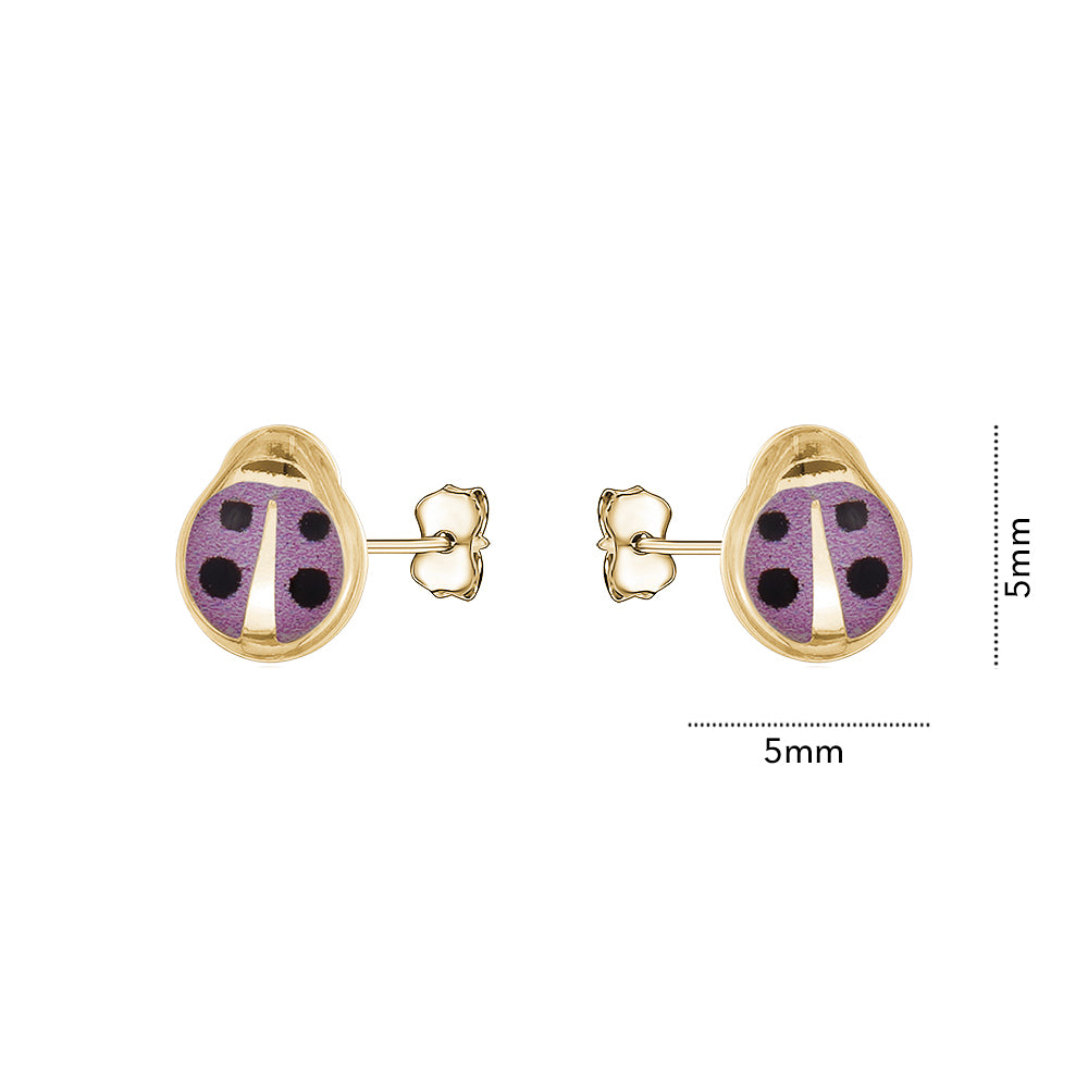 10K SMALL LADY BUG STUD