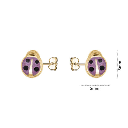 10K SMALL LADY BUG STUD