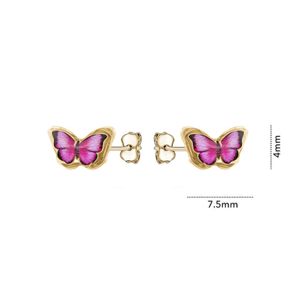 10K SMALL BUTTERFLY STUD