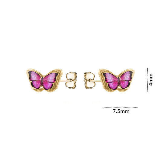 10K SMALL BUTTERFLY STUD