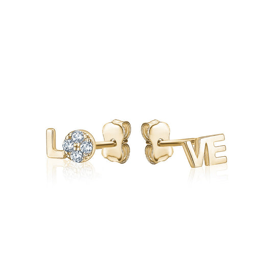 10K "LOVE" STUDS