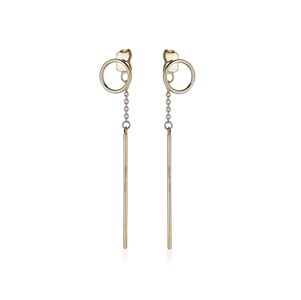 10k Yellow Gold Studs with Back Drop