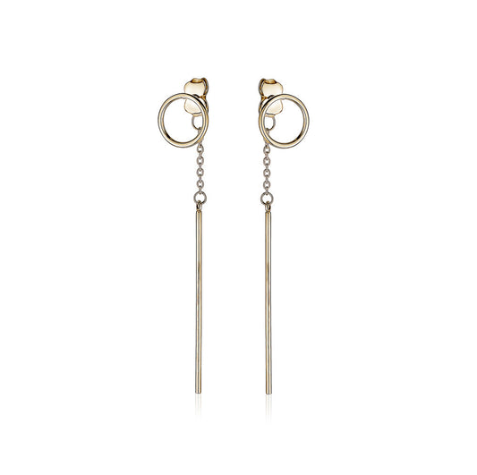10k Yellow Gold Studs with Back Drop