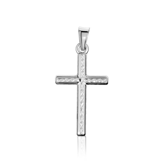 10k White Gold DC Cross
