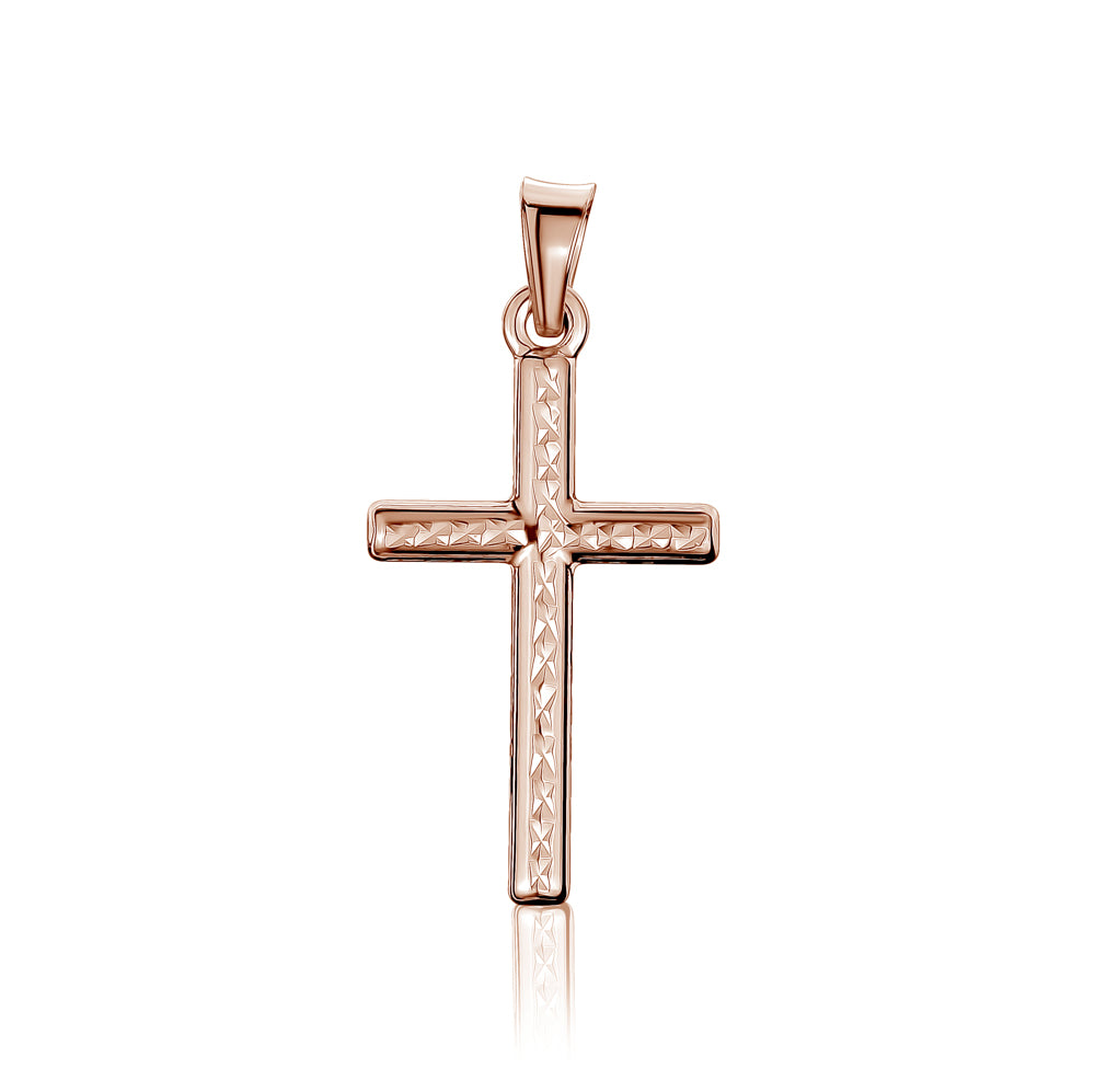 10k Rose Gold DC Cross