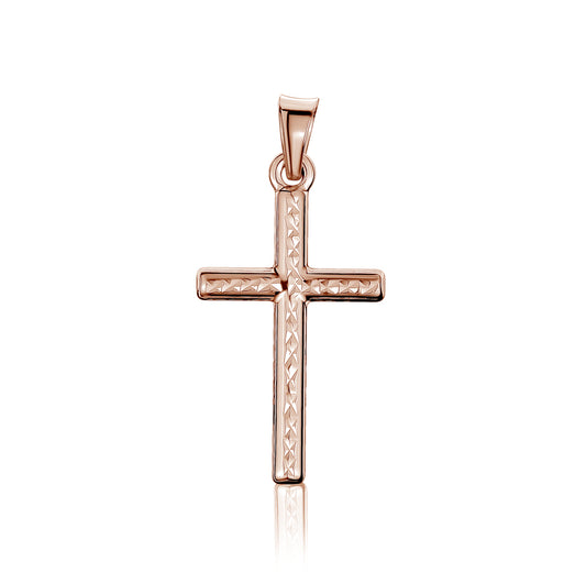 10k Rose Gold DC Cross