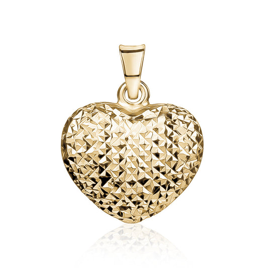 10K HEART CHARM DOUBLE SIDED