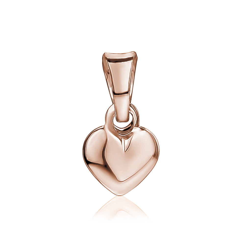 10K ROSE TINY HEART CHARM