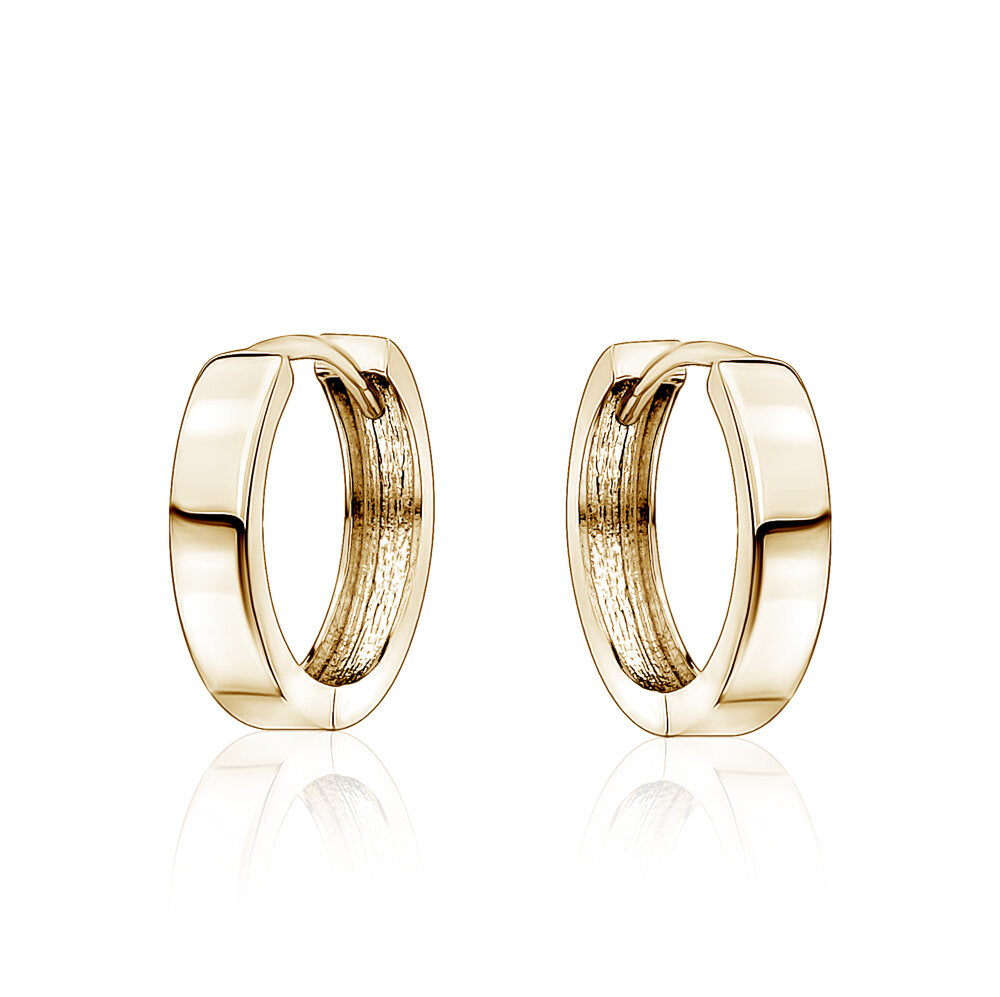 10k Yellow Gold High Polish Huggies