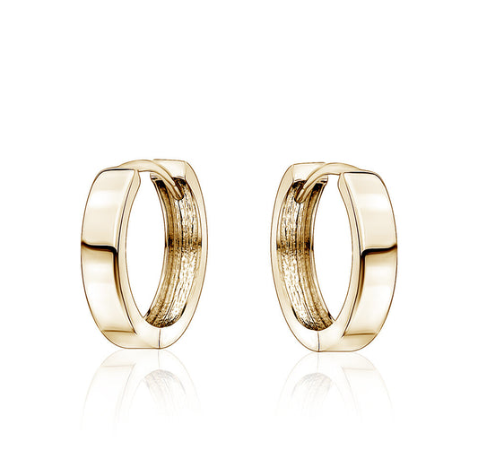 10k Yellow Gold High Polish Huggies