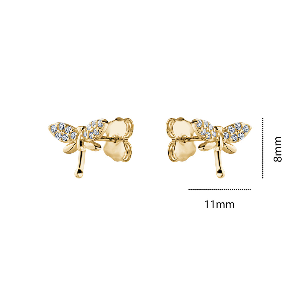 10KY TINY DRAGONFLY CZ STUDS