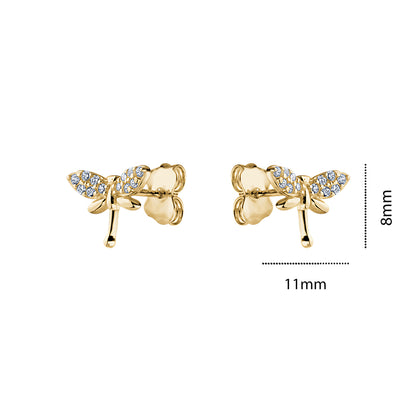 10KY TINY DRAGONFLY CZ STUDS